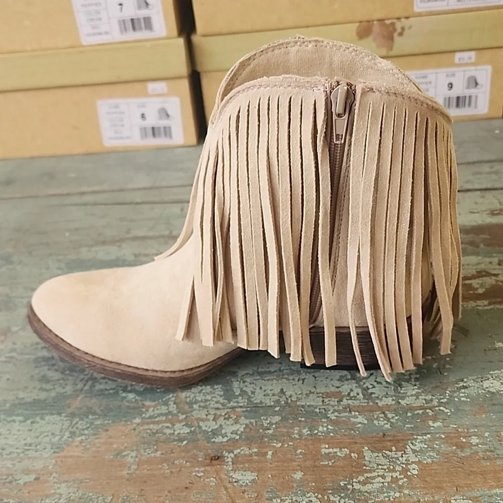 New Very G CreamTrippier Fringe Bootie